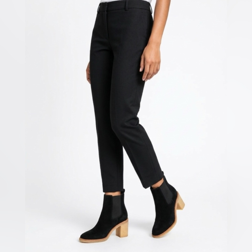 Lauren Ralph Lauren Black Suede Wedge Chelsea Ankle Boots with Wood-Effect Heel